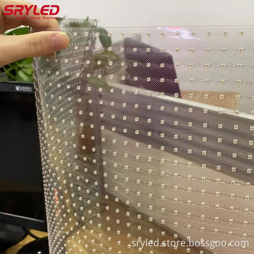 Transparent LED Film Screen, Thin Film Display, and Flexible Video Wall Panel: PH4-8 P6.5, PH5-10 P3.9-7.8 Specifications